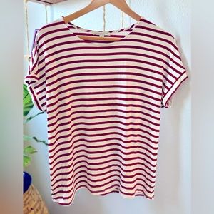 Red and White Striped Shirt  NWOT